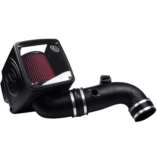 S&B Cold Air Intake 75-5075-1 - 11-16 Chevrolet Silverado GMC Sierra V8-6.6L LML Duramax Cotton Cleanable Red